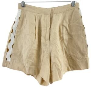 MØN RENN Beige Linen Cut-Out Sides Shorts Women’s Medium Pre-Owned